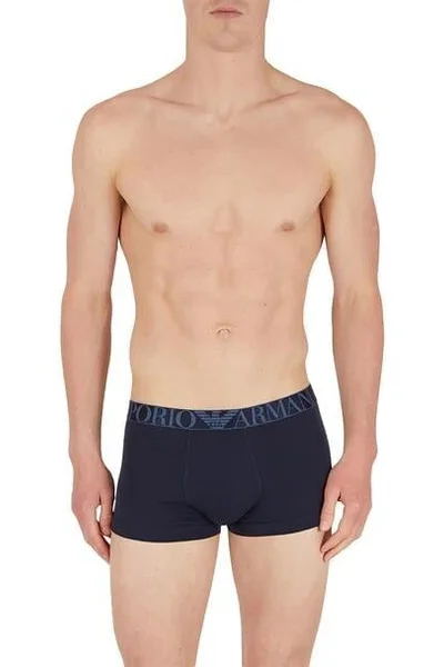 Pánské modré boxerky Emporio Armani - výhodný 3-pack