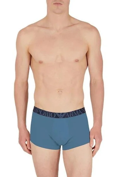 Pánské modré boxerky Emporio Armani - výhodný 3-pack