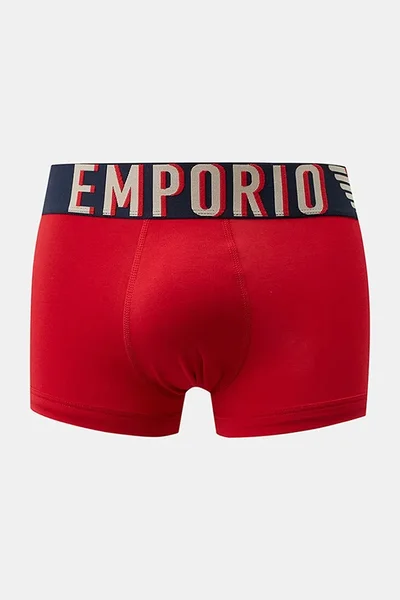 Emporio Armani Pánské Boxerky Červené - Elastický Pas