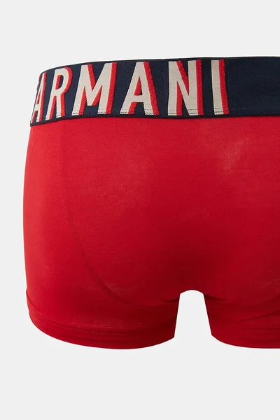 Emporio Armani Pánské Boxerky Červené - Elastický Pas