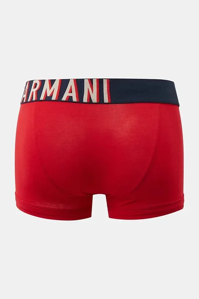 Emporio Armani Pánské Boxerky Červené - Elastický Pas