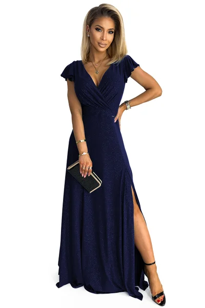 Dámské šaty   CRYSTAL - Numoco tmavě modrá