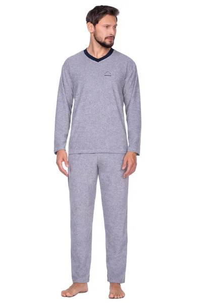 Pánské pyžamo v šedé barvě plus - Regina