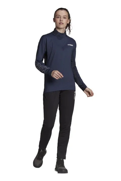 Dámské funkční tričko  LONGSLEEVE  - Adidas tmavě modrá