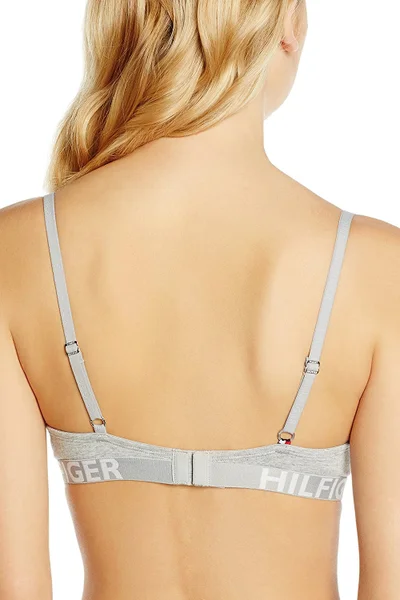 Šedá podprsenka push-up Tommy Hilfiger bavlněná