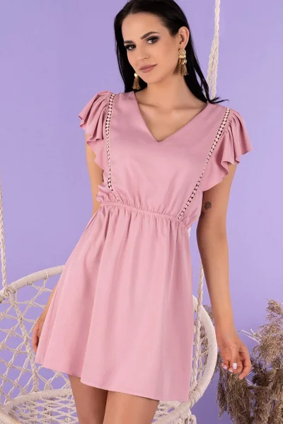 Dámské šaty v pudrově růžové barvě Merribel