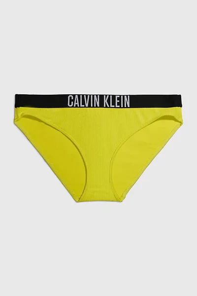 Calvin Klein INTENSE POWER žluté lesklé spodní díl bikin