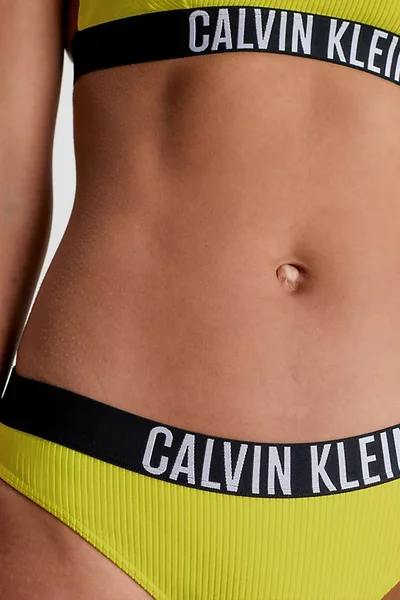 Calvin Klein INTENSE POWER žluté lesklé spodní díl bikin