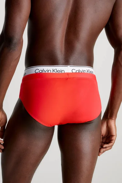 Oranžové pánské plavky CK META LEGACY s logem Calvin Klein