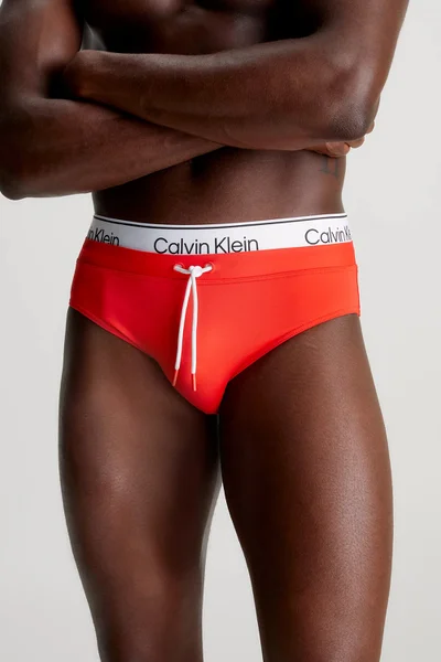 Oranžové pánské plavky CK META LEGACY s logem Calvin Klein