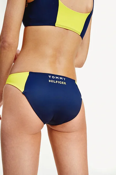 Žluto-modrý spodní díl plavek  Tommy Hilfiger