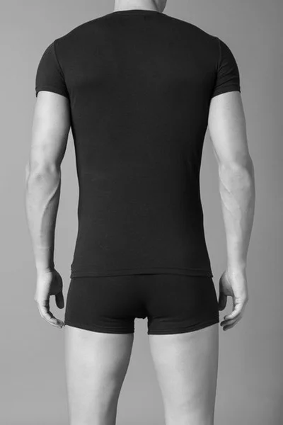 Černé tričko Emporio Armani - Klasika s elastanem