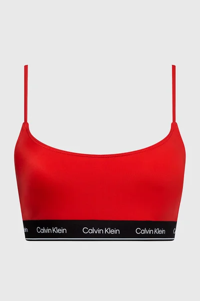 Přitažlivý červený horní díl bikin Calvin Klein META LEGACY