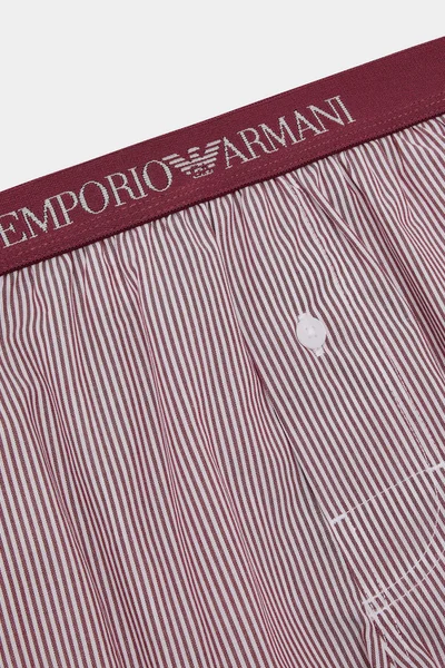 Vínové pánské trenýrky s proužkem - Emporio Armani