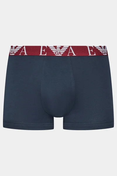 Pánské boxerky set bílo-vínové-tmavě modré - Emporio Armani