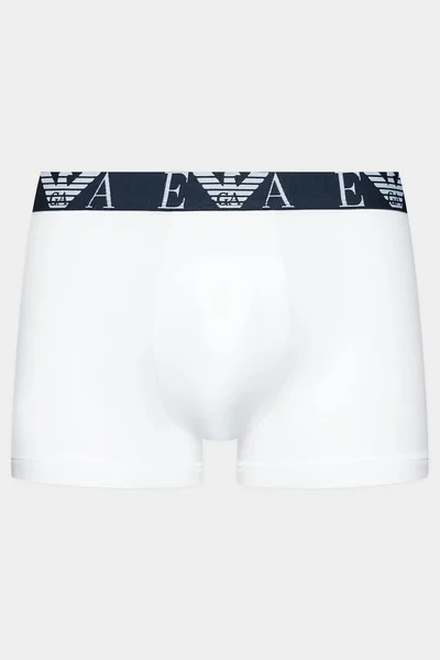 Pánské boxerky set bílo-vínové-tmavě modré - Emporio Armani