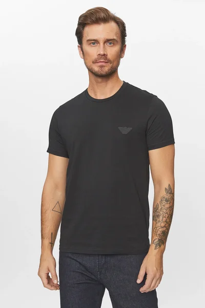 Černé tričko Emporio Armani s krátkým rukávem