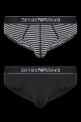 Pánské slipy 2PACK   s proužkem  model 19009203 - Emporio Armani