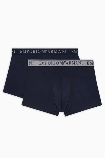 Mužské tmavě modré boxerky 2 ks - Emporio Armani