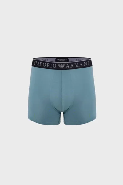 Pánské boxerky 2PACK zeleno-černé - Emporio Armani