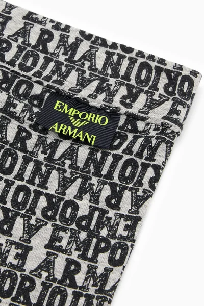 Nadčasové šedé boxerky s logem - Emporio Armani