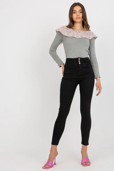 Černé dámské kalhoty FPrice - Elegantní styl