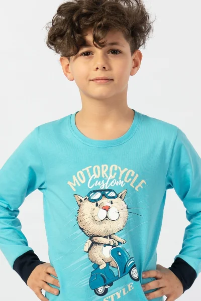 Dětské pyžamo dlouhé Motocycle Vienetta Kids