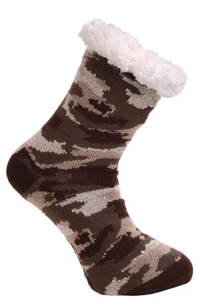 Zimní dámské hnědé ponožky Masker