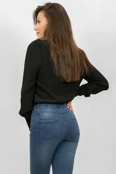 Jeans dámské kalhoty Gatta s kapsami a knoflíkem