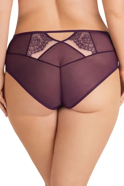 Dámské tanga Violet Gorsenia - fialová krajka