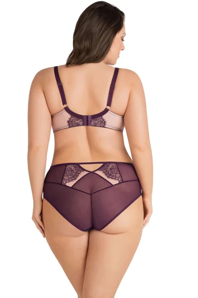 Dámské tanga Violet Gorsenia - fialová krajka