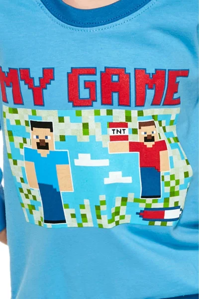 Chlapecké pyžamo světle modré My Game CORNETTE