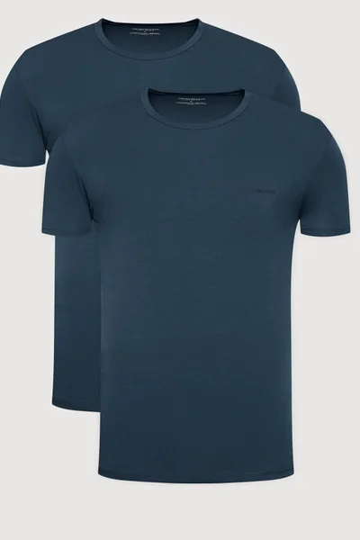 Pánské triko 2 pack set  - - v modré barvě - Emporio Armani