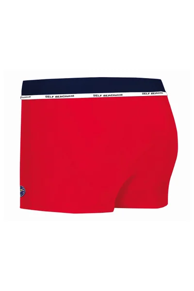 Pánské červené plavky Boxerky - Self Sport Collection