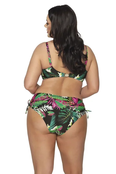 Plus Size vícebarevný horní díl plavek Tropical Ava