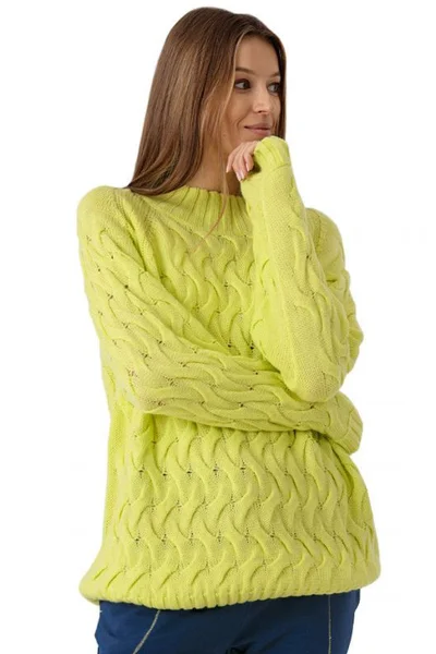 Zelený svetr s volným stojáčkem - Měkký úplet od Outhorn