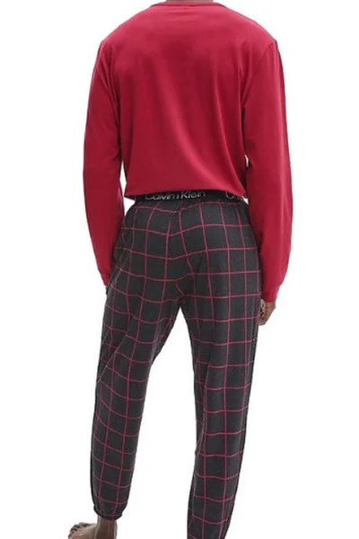 Pánské pyžamo - V5N - vínová - Calvin Klein