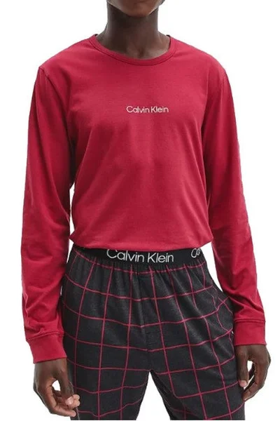 Pánské pyžamo - V5N - vínová - Calvin Klein
