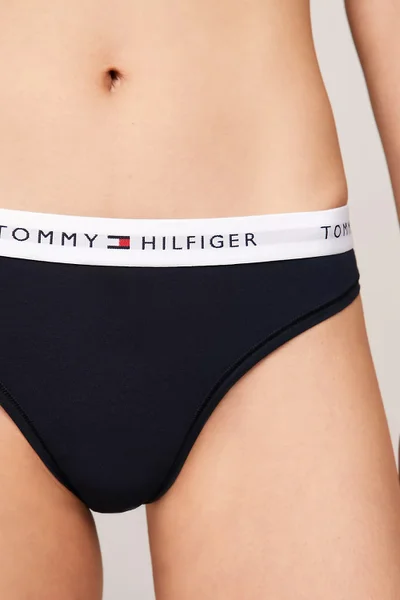 Dámská tanga s logem Tommy Hilfiger - tmavě modrá