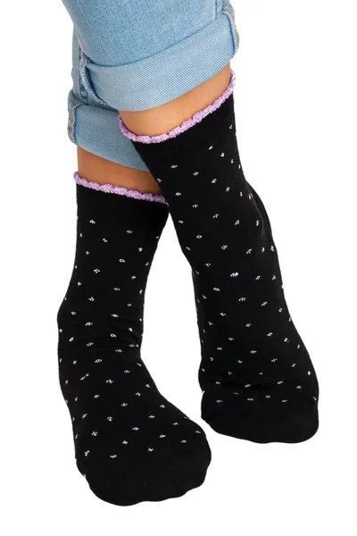 Černé bavlněné ponožky s vzorem od Noviti