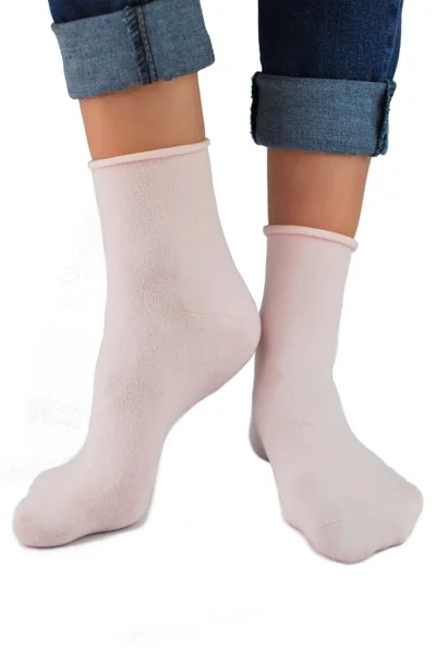 Růžové dámské ponožky z bavlny - Novitex