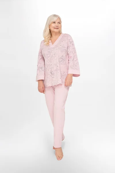 Dámské pyžamo Pudrovo-růžové Elegance