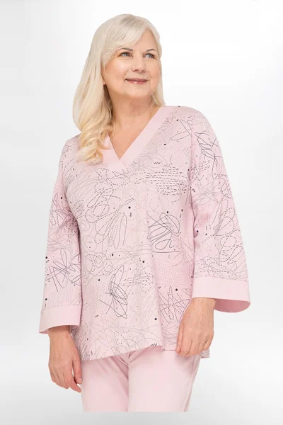 Dámské pyžamo Pudrovo-růžové Elegance