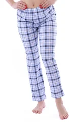 Dámské bavlněné pyžamové kalhoty Magda - modrá