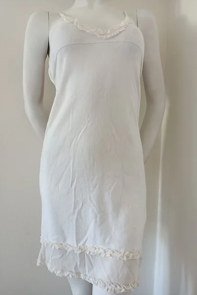 Bílé dlouhé letní šaty Valery na ramínka